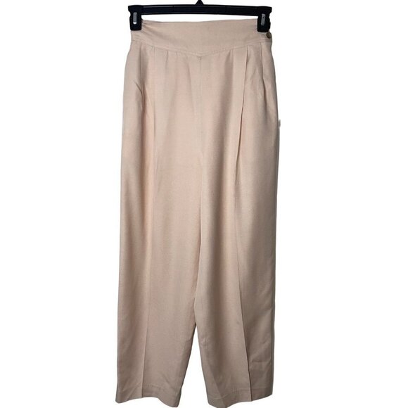 Harve Bernard Vintage Womens Trouser Pants Size 6 Peach High Rise Pleated Front - Picture 13 of 14